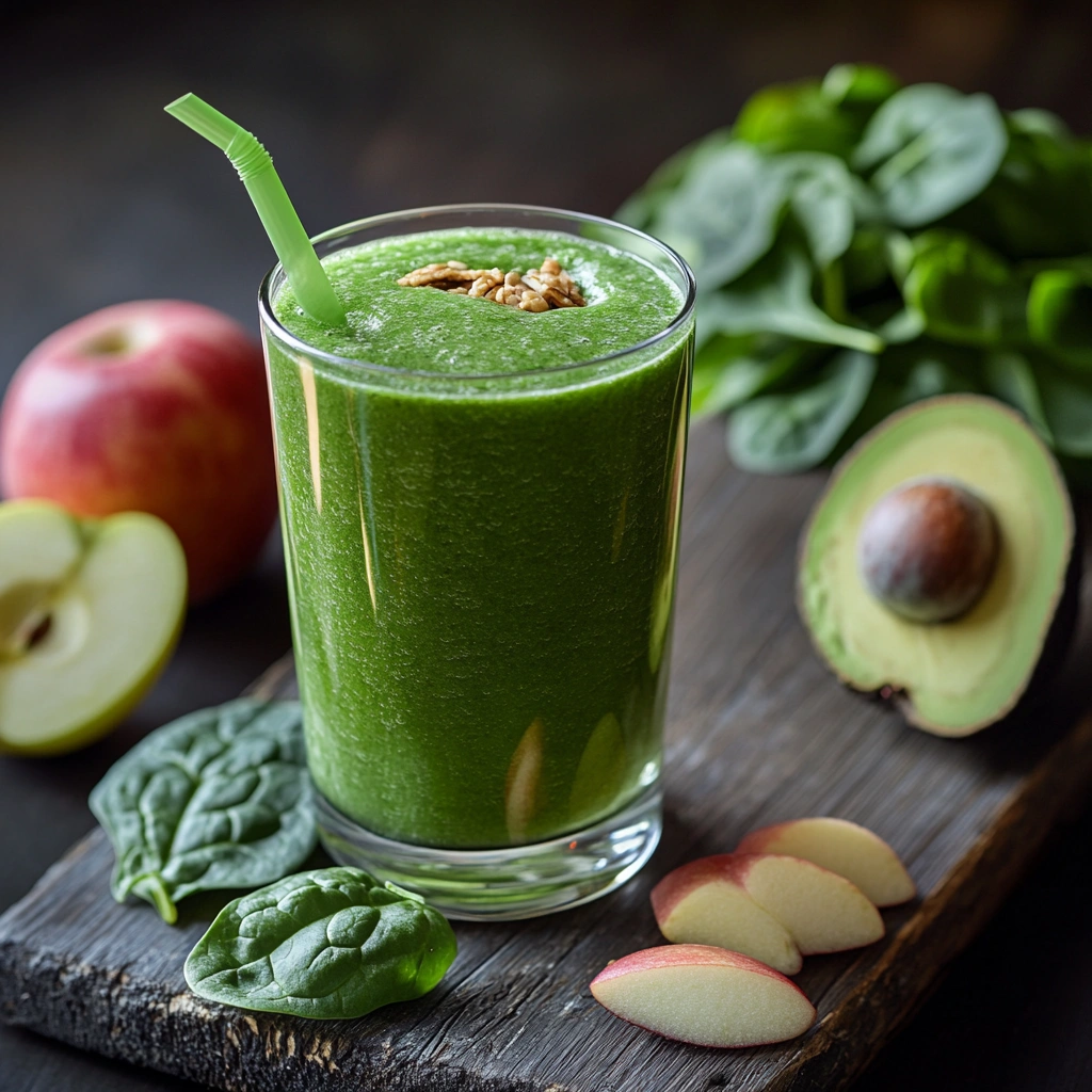 Зелений смузі з овочів та фруктів
